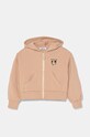 Pinko Up bluza dziecięca z kapturem pomarańczowy F4PIBGZH181