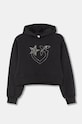 Детски суичър Pinko Up с качулка черен F4PIJGHS057