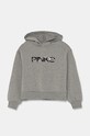 Дитяча кофта Pinko Up з капюшоном сірий F4PIJGHS091