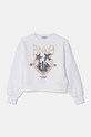 Pinko Up hanorac de bumbac pentru copii imprimeu alb F4PIJGSW218