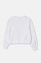 Pinko Up hanorac de bumbac pentru copii F4PIJGSW218 alb AW24