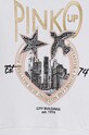Fete Pinko Up hanorac de bumbac pentru copii F4PIJGSW218 alb