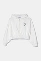 Dječja dukserica Pinko Up s kapuljačom bijela F4PIJGZH089