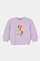 United Colors of Benetton bluza bawełniana dziecięca nadruk fioletowy 3J68G10H7.P.Seasonal