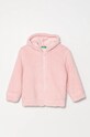 Дитяча кофта United Colors of Benetton з капюшоном рожевий 31VZG502C.G.P.Seasonal