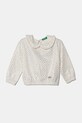 United Colors of Benetton bluza copii cu modele alb 3S73G10GF.P.Seasonal
