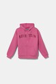 Dětská mikina United Colors of Benetton s kapucí růžová 39M2C504F.G.Seasonal