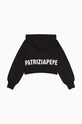 Παιδική βαμβακερή μπλούζα Patrizia Pepe J046 7M0823 μαύρο AW24