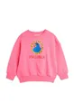 Mini Rodini bluza bawełniana dziecięca Parrot różowy