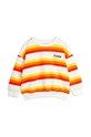 Mini Rodini bluza bawełniana dziecięca Stripe 2462012400 pomarańczowy AW24