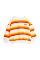 Παιδική βαμβακερή μπλούζα Mini Rodini Stripe πορτοκαλί