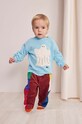 Bobo Choses csecsemő melegítőfelső pamutból Funny Ghost pamut kék 224AB046