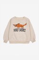 Bobo Choses felpa in cotone bambino/a The Clever Fox 224AC044 beige AW24