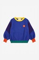 Dětská mikina Bobo Choses Funny face bez kapuce námořnická modř 224AC052