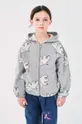 Детская хлопковая кофта Bobo Choses Freedom Bird с капюшоном серый 224AC061
