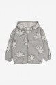 Bobo Choses felpa in cotone bambino/a Freedom Bird 224AC061 grigio AW24
