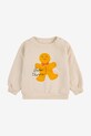 Παιδική βαμβακερή μπλούζα Bobo Choses Gingerbread 224FB001 μπεζ AW24