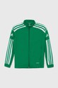 Detská mikina adidas Performance SQ21 TRKT bez kapucne zelená GP6456