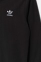 Дитячий бавовняний лонгслів adidas Originals LONG SLEEVE чорний IW3503