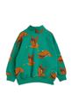 Mini Rodini bluza bawełniana dziecięca Ducks 2272000975 zielony AW24