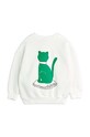 Дитяча бавовняна кофта Mini Rodini Cat 2472012110 білий AW24
