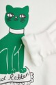 Дитяча бавовняна кофта Mini Rodini Cat білий 2472012110