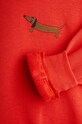 Mini Rodini bluza bawełniana dziecięca Dog 2472013442 czerwony