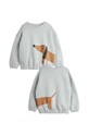 Mini Rodini bluza bawełniana dziecięca Dog szary 2472015994