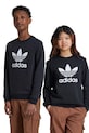 Dětská mikina adidas Originals TREFOIL CREW bez kapuce černá IY7435