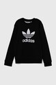 Dětská mikina adidas Originals TREFOIL CREW IY7435 černá AW24