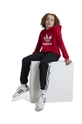 Dětská mikina adidas Originals TREFOIL HOODIE s kapucí červená IY7443