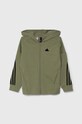 Детски суичър adidas U FI 3S FZ HD JH3601 зелен AW24