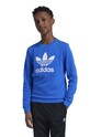 Dječja dukserica adidas Originals TREFOIL CREW print plava IY7438