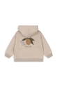 Konges Sløjd felpa per bambini LOU SWEAT HOOD OCS con beige KS101566