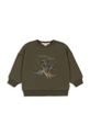 Konges Sløjd bluza dziecięca LOU SWEATSHIRT OCS wzorzyste zielony KS101568