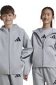 Дитяча кофта adidas J Z.N.E.FZ з капюшоном сірий JI7548