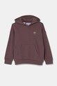 Dječja pamučna dukserica adidas Originals HOODIE IX7616 ljubičasta AW24
