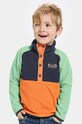 Didriksons hanorac polar pentru copii MONTE KIDS HALF BU cu modele portocaliu 505590