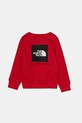 Detská mikina The North Face REDBOX REGULAR CREW NF0A89H76821 červená AW24