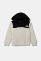 The North Face gyerek melegítőfelső pamutból BACK LOGO RELAXED P/O HOODIE pamut fehér NF0A89HCQLI1