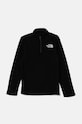 The North Face bluza copii GLACIER 1/4 ZIP PULLOVER imprimeu negru NF0A8AZMJK31