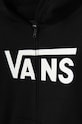 CHLAPEC Dětská bavlněná mikina Vans Vans Classic II FZ VN000JYBBLK1 černá
