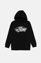 Detská mikina Vans Style 76 PO s kapucňou čierna VN000JYDBLK1