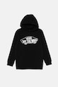 Dětská mikina Vans Style 76 PO s kapucí černá VN000JYDBLK1