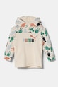 Puma hanorac de bumbac pentru copii X PLAYMOBIL print bej 627389