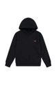 Дитяча кофта Levi's MINI BATWING HOODIE з капюшоном чорний 9EL452