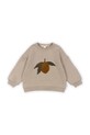 Detská mikina Konges Sløjd LOU TERRY SWEAT SHIRT OCS bez kapucne béžová KS102024
