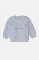 United Colors of Benetton hanorac de bumbac pentru bebelusi imprimeu albastru 3J70A1058.W.Seasonal