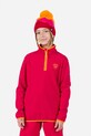 Dětská fleecová mikina Rossignol STRAWPILE bez kapuce červená RLNYL05