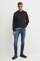 Bavlněná mikina Calvin Klein Jeans J30J325634 černá AW24
